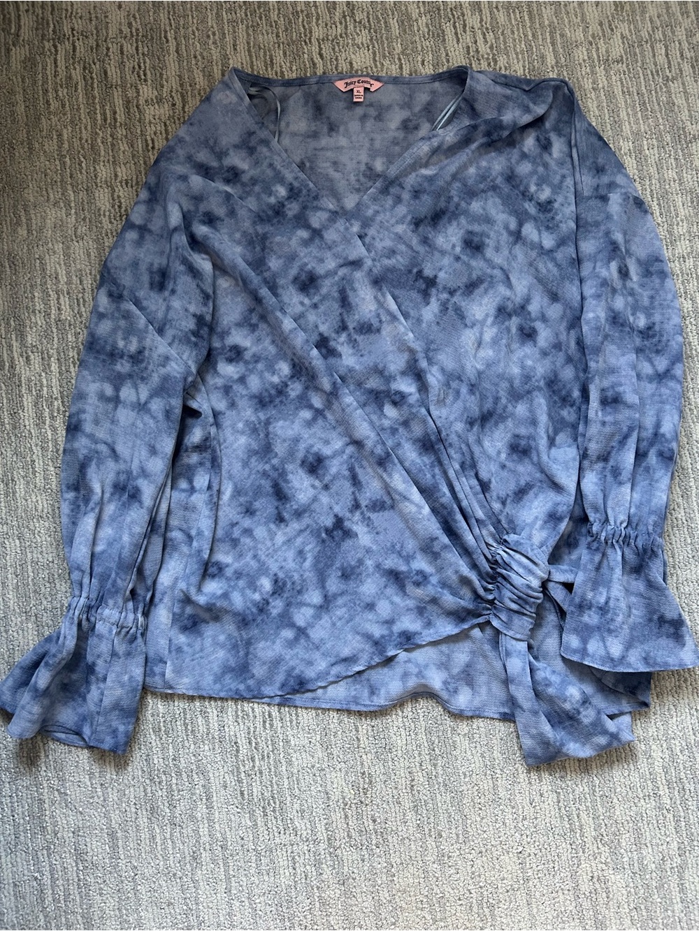 Juicy Couture Blue Wrap Blouse